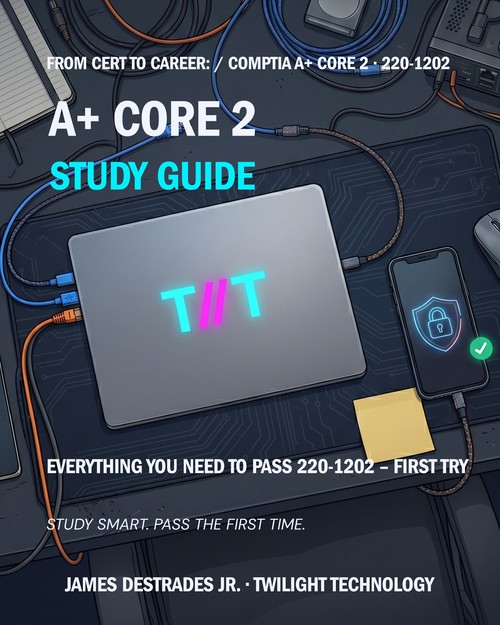 CompTIA A+ Core 2 study guide cover